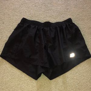Black running shorts